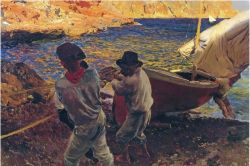 Peinture sur toile de Sorolla Fin De La Jornada Javea reproduction peinte à la main