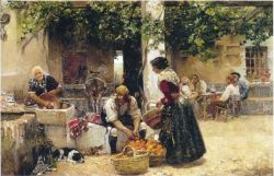 Peinture sur toile de Sorolla Orange Seller 1891 reproduction peinte à la main
