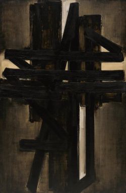 Peinture sur toile de Soulages Peinture 195 X 130 Cm Mai 1953 reproduction peinte à la main