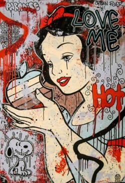 Peinture sur toile de Speedy Graphito Love Me Hot reproduction peinte à la main