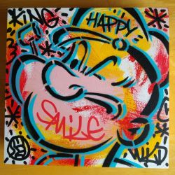 Peinture sur toile de Speedy Graphito Popeye reproduction peinte à la main