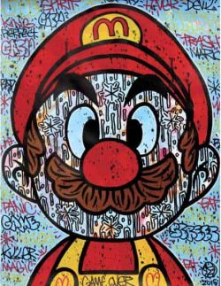 Peinture sur toile de Speedy Graphito Super Macdo reproduction peinte à la main