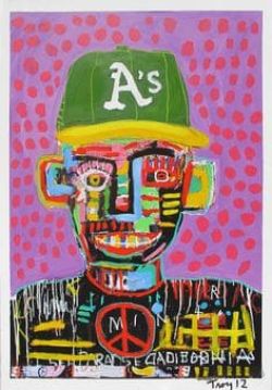 Peinture sur toile de Tableau Inspire De Jm Basquiat reproduction peinte à la main