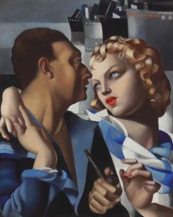 Tamara De Lempicka Idylle - Le Depart reproduction peinte à la main