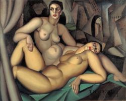 Peinture sur toile de Tamara De Lempicka Perspective Ou Les Deux Amies reproduction peinte à la main