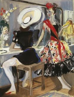 Tatiana Bruni Russian Ballerinas Before Their Entrance Upon A Stage reproduction peinte à la main