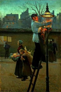 Peinture sur toile de The Lamplighter reproduction peinte à la main