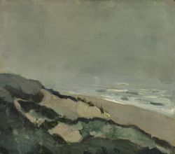 Theo van Doesburg, Duinen en zee, c. 1912 reproduction peinte à la main