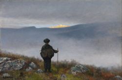 Theodor Kittelsen, Far, far away Soria Moria Palace shimmered like Gold, 1900 reproduction peinte à la main
