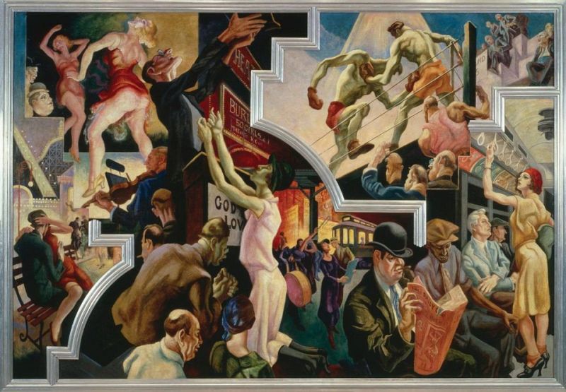 Thomas Hart Benton City Activities With Subway From The Mural America Today 1930-31
