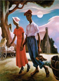Thomas Hart Benton Romance 1932 reproduction peinte à la main