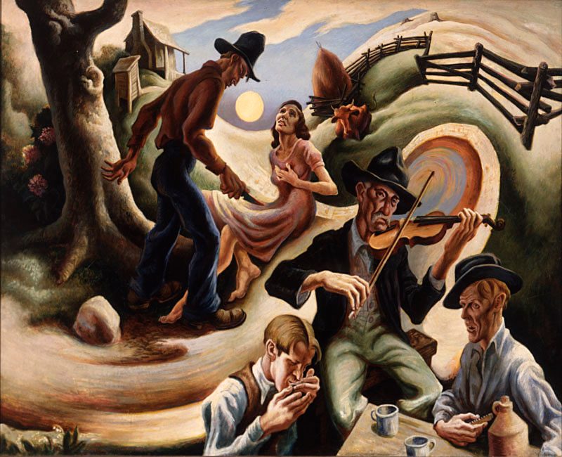 Thomas Hart Benton The Ballad Of The Jealous Lover Of Lone Green Valley