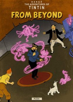 Peinture sur toile de Tintin From Beyond reproduction peinte à la main