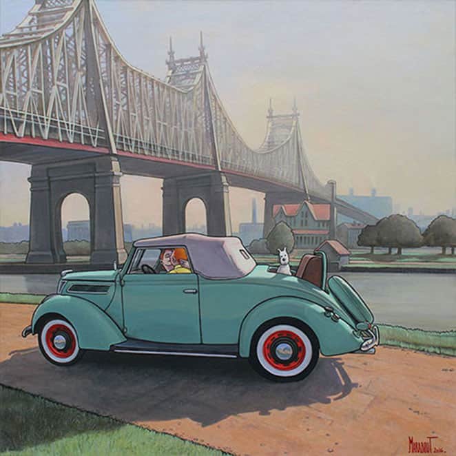 Tintin Hopper Baiser Sous Le Pont De Queensboro Par Xavier Marabout
