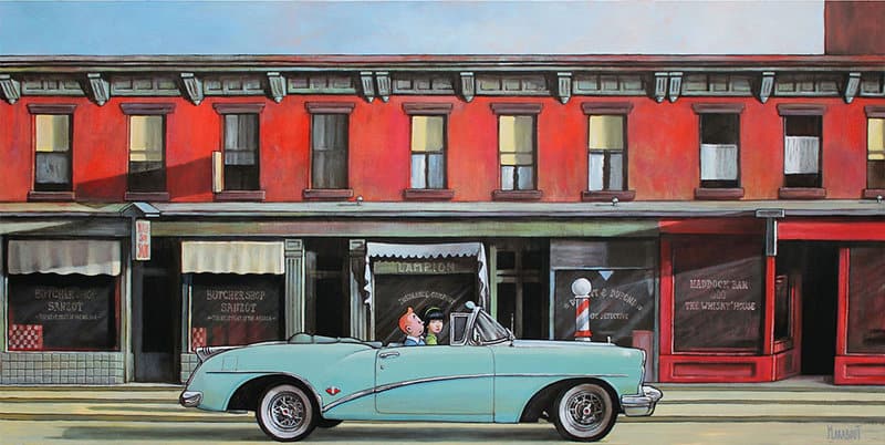 Tintin Hopper Early Sunday Morning Par Xavier Marabout