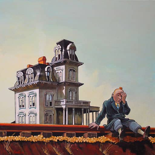 Tintin Hopper House Near The Railroad Par Xavier Marabout