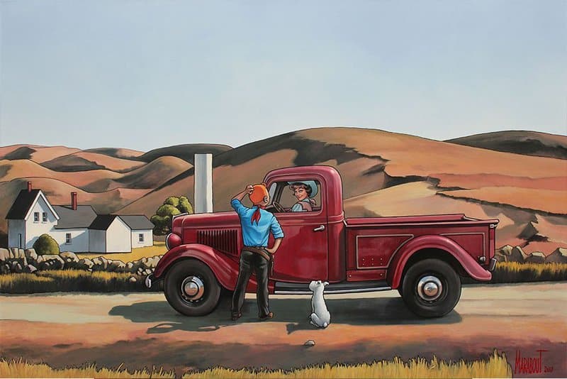 Tintin Hopper Rencontre Sur Great Hill Road Par Xavier Marabout