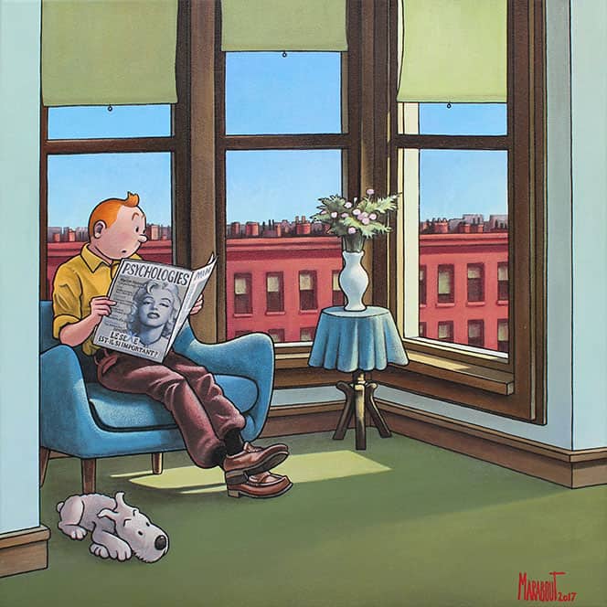 Tintin Hopper Room In Brooklyn Par Xavier Marabout