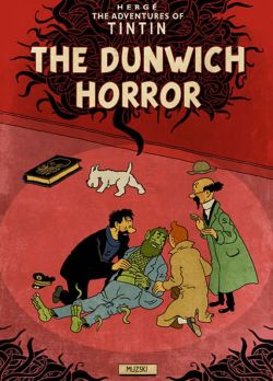 Peinture sur toile de Tintin The Dunwich Horror reproduction peinte à la main