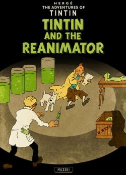 Peinture sur toile de Tintin Tintin And The Reanimator reproduction peinte à la main