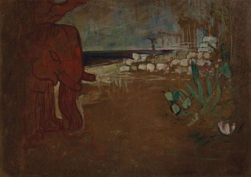 Toulouse-lautrec Henri De Decor Indien Pour Le Chariot De Terre Cuite Maquette De Decor Pour Le Theatre De L Uvre 1894