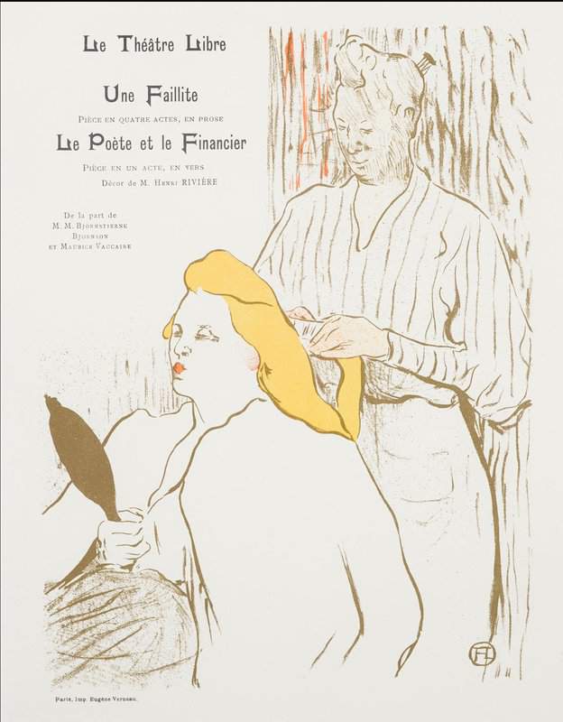 Toulouse-lautrec Henri De Le Coiffeur - Programme Du Theatre Libre