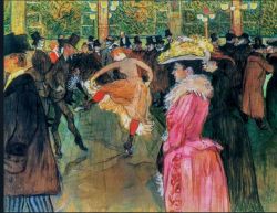 Peinture sur toile de Toulouse-lautrec The Danse At The Moulin Rouge reproduction peinte à la main