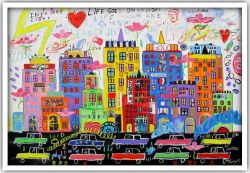 Peinture sur toile de Troy Henriksen Life Goes On reproduction peinte à la main