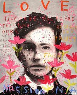 Peinture sur toile de Troy Henriksen Portrait Arthur Rimbaud reproduction peinte à la main