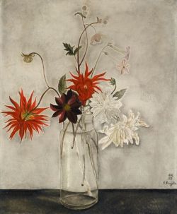 Tsuguharu Foujita, Les Dahlias, 1921 reproduction peinte à la main