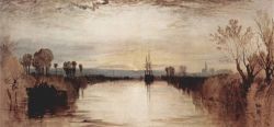 Peinture sur toile de Turner, Canal de Chichester reproduction peinte à la main