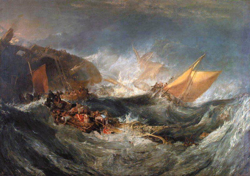 Turner, L'épave d'un navire de transport