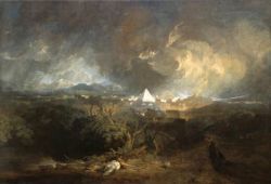Peinture sur toile de Turner, La cinquième plaie d'Egypte reproduction peinte à la main