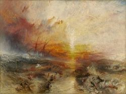 Peinture sur toile de Turner, Le bateau d'esclaves reproduction peinte à la main