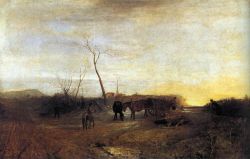 Peinture sur toile de Turner, Matin gelé reproduction peinte à la main