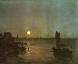 Peinture sur toile de Turner, Moonlight, une étude à Millbank reproduction peinte à la main