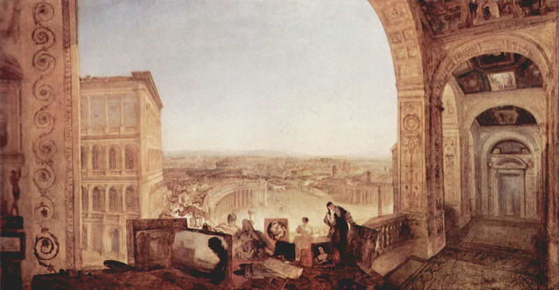 Turner, Rome, du Vatican. Raffaelle, Accompagné par La Fornarina