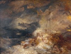 Peinture sur toile de Turner, Un désastre en mer reproduction peinte à la main