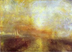 Peinture sur toile de Turner, Yacht approchant de la côte reproduction peinte à la main