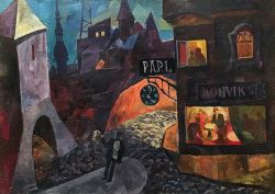 Valery Vladimirovich Vatenin Old Tallinn 1965 reproduction peinte à la main