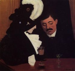 Vallotton Felix At The Cafe reproduction peinte à la main