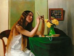 Vallotton Felix At The Dressing Table 1911 reproduction peinte à la main