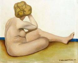 Vallotton Felix Baigneuse Assise Sur Le Sable 1918 reproduction peinte à la main