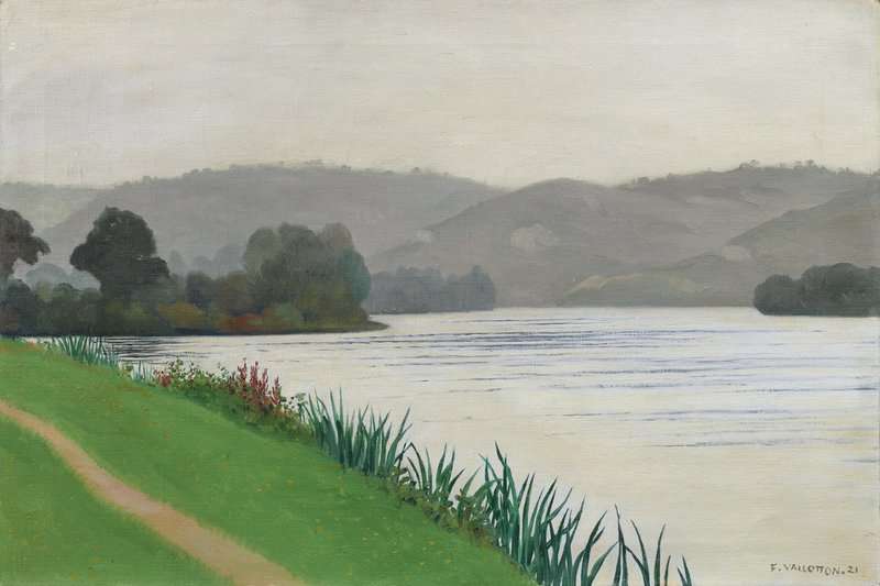 Vallotton Felix Bord De Seine A Tournedos Effet Gris 1921