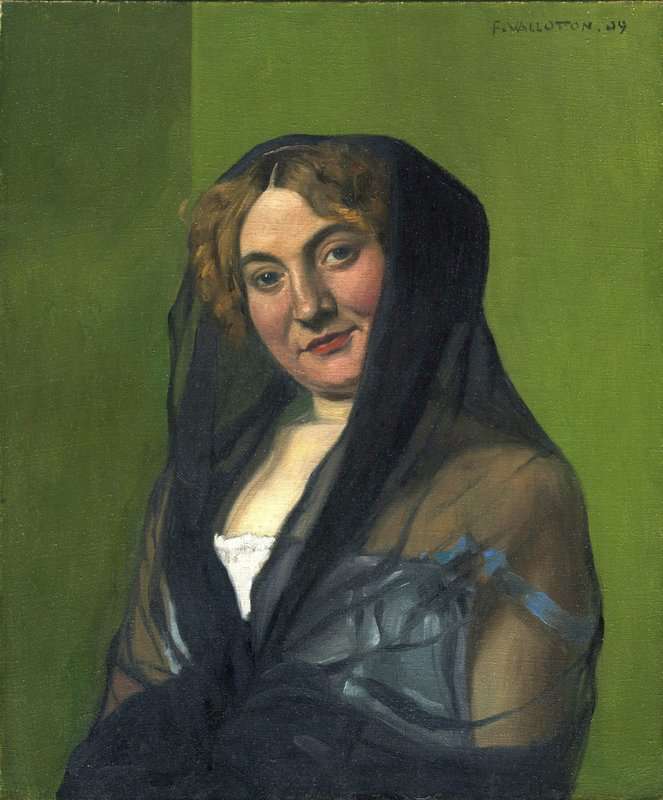 Vallotton Felix Jeune Femme Blonde Voilee De Noir 1909