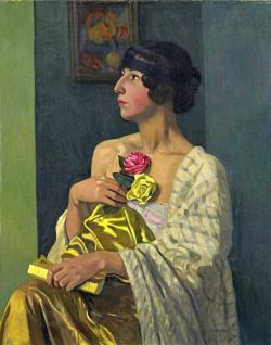 Vallotton Felix La Femme Aux Roses 1919 reproduction peinte à la main