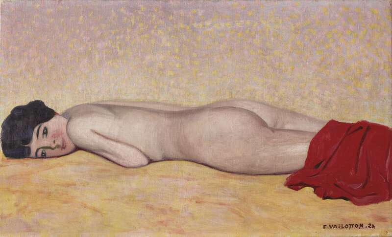 Vallotton Felix Nu A Plat Ventre Sur Le Sable 1924