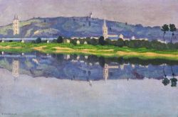 Vallotton Felix Oudon-sur-loire 1923 reproduction peinte à la main