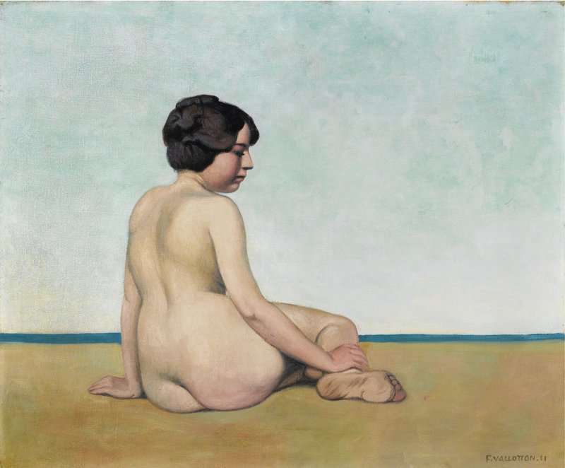 Vallotton Felix Petite Baigneuse Assise Sur Le Sable 1911
