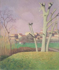 Vallotton Felix Platanes Ebranches Cagnes 1921 reproduction peinte à la main